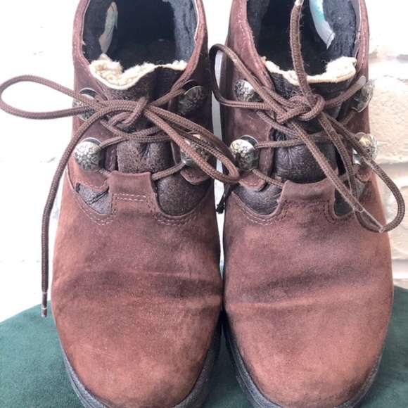 COPY - Rare vtg SOREL brown suede hiking winter boots 7 - Picture 2 of 9